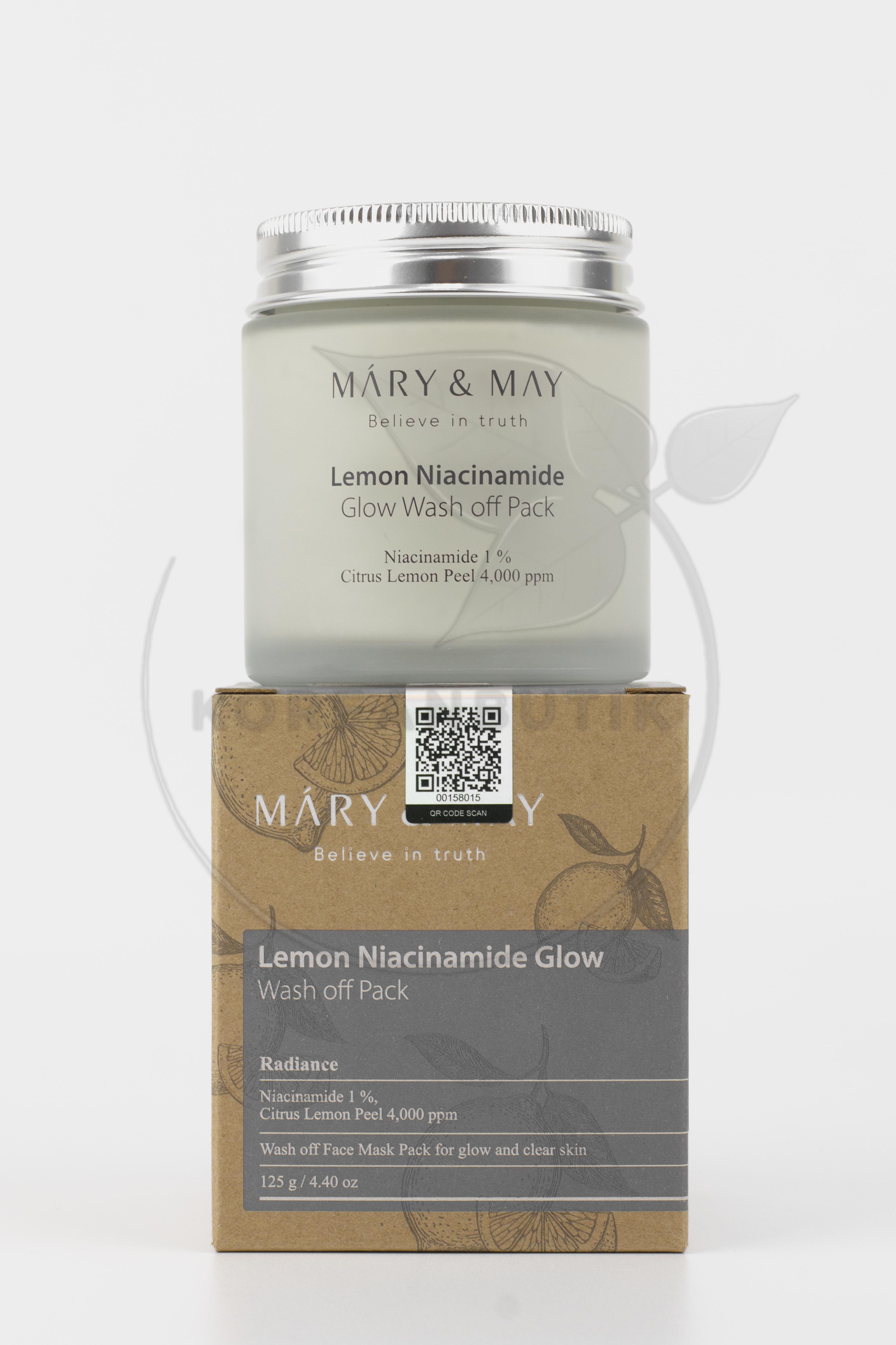  Mary&May Lemon Niacinamide Glow Wash Off Pack 125g 