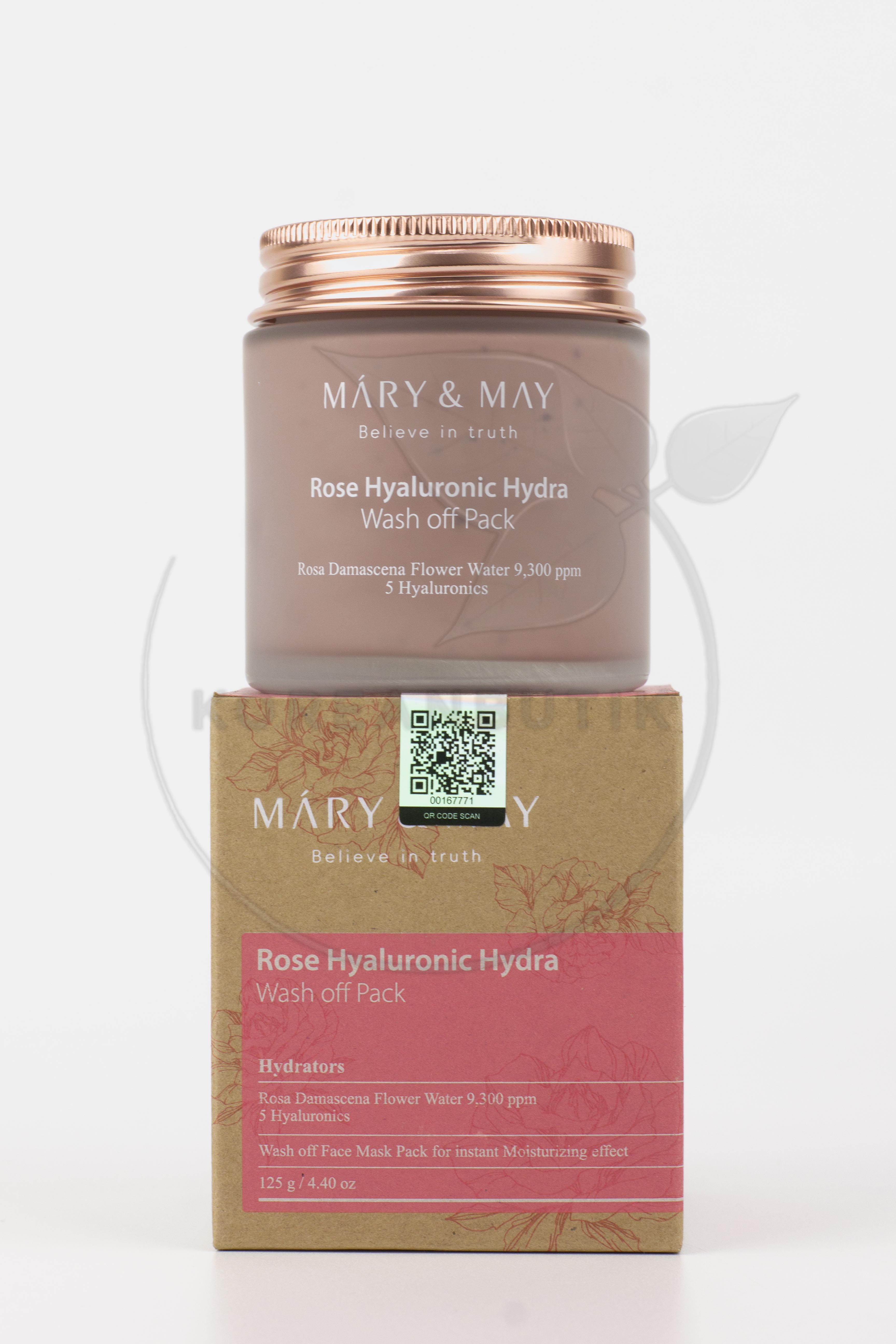  Mary&May Rose Hyaluronic Hydra Glow Wash Off Pack 125g 