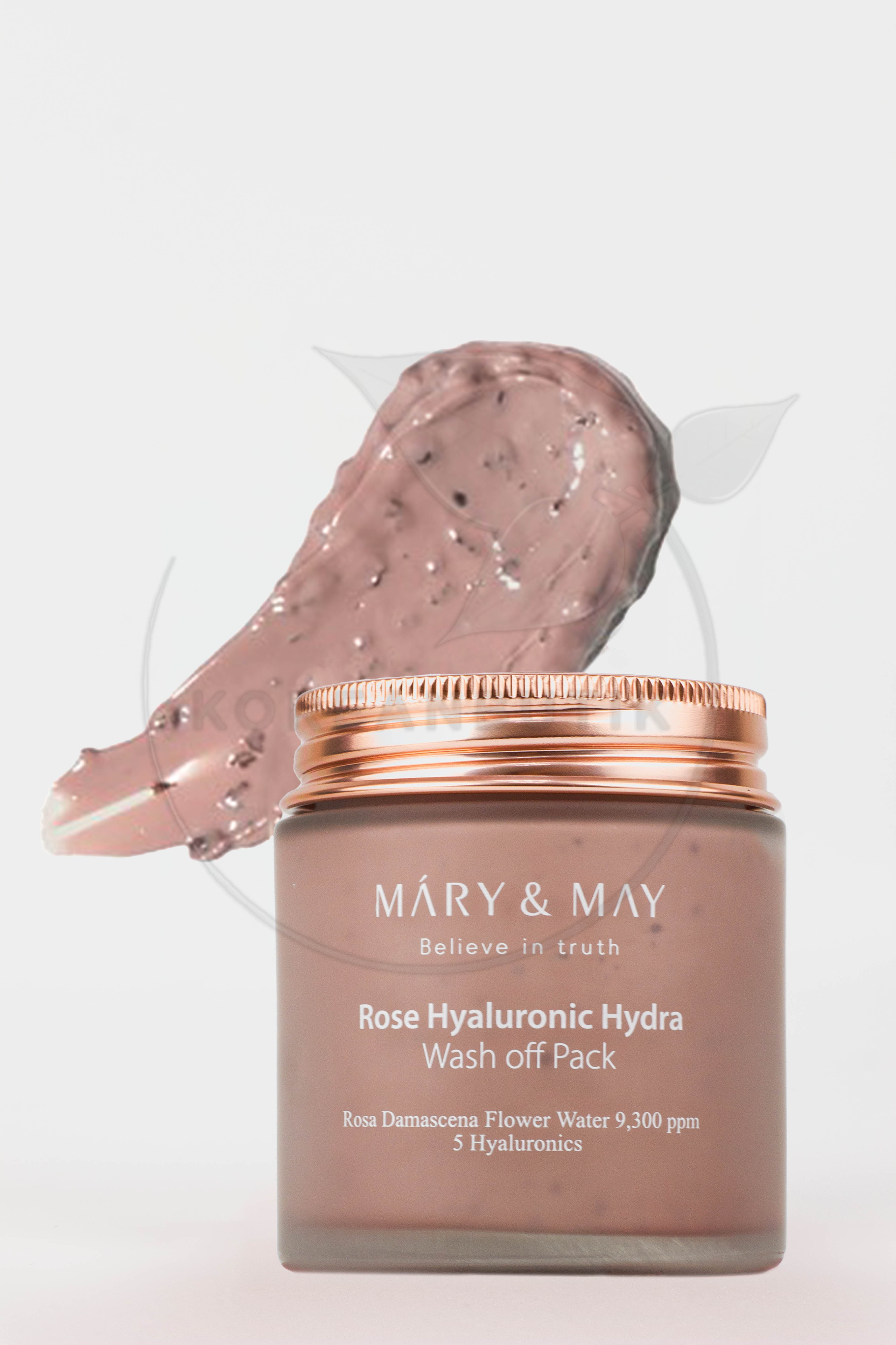  Mary&May Rose Hyaluronic Hydra Glow Wash Off Pack 125g 